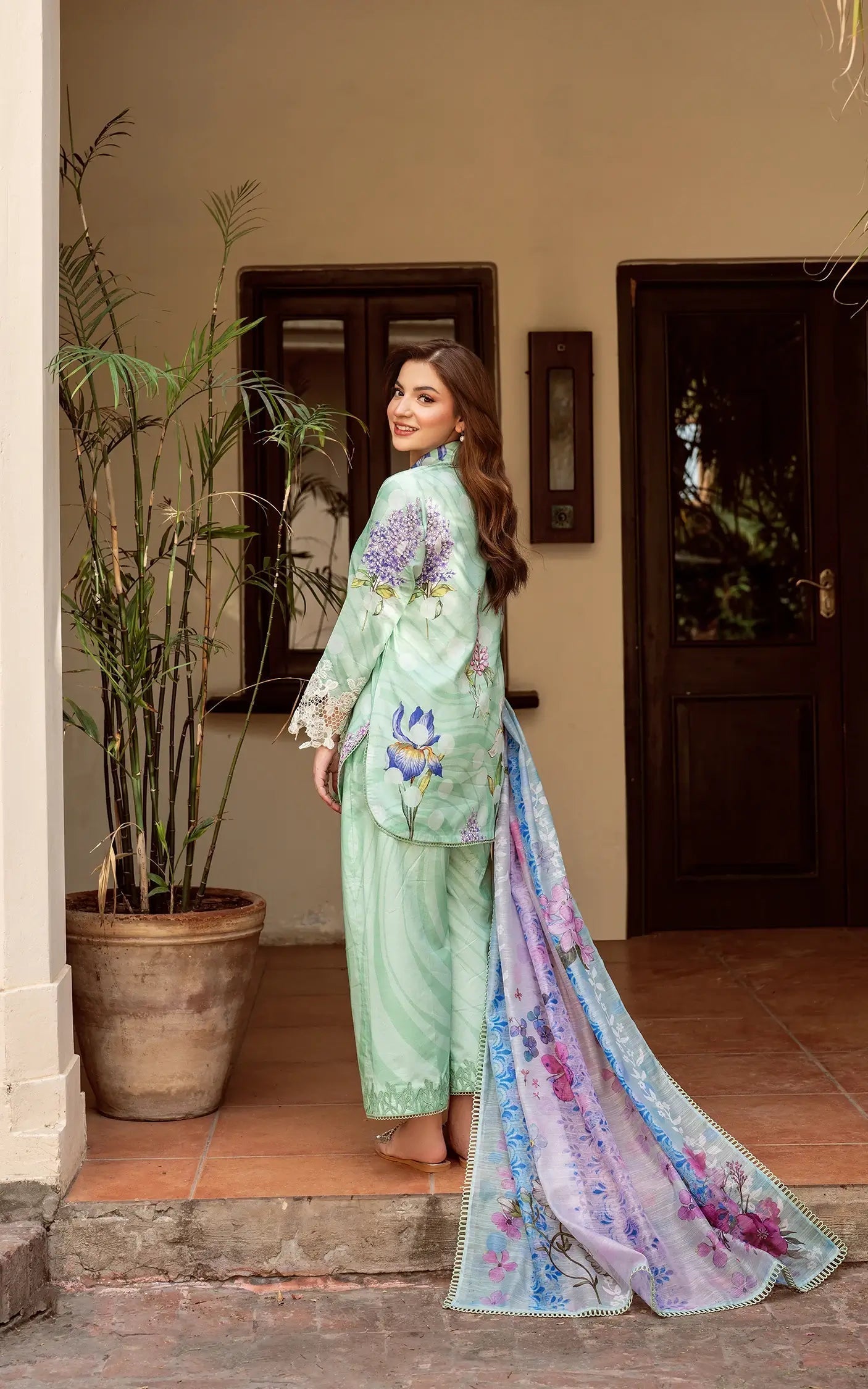 Asifa and Nabeel | Yakin Summer 25 | Floral Mist-(YKL25-04)
