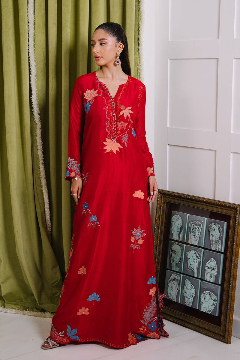 Mina Hasan | Signature Pret | Crimson Dream Kaftan