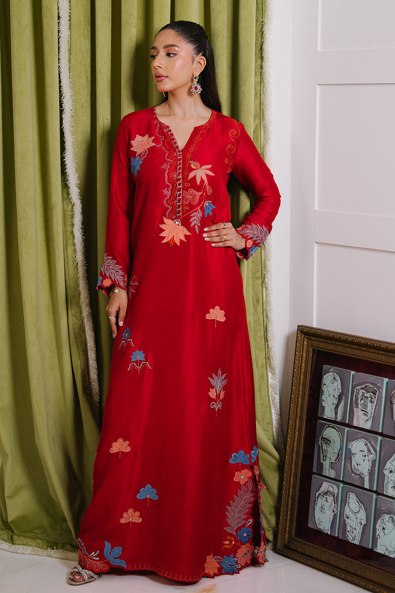Mina Hasan | Signature Pret | Crimson Dream Kaftan