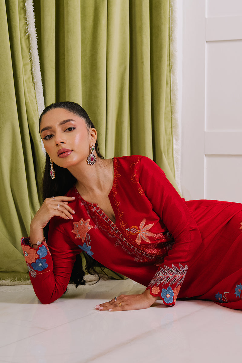 Mina Hasan | Signature Pret | Crimson Dream Kaftan