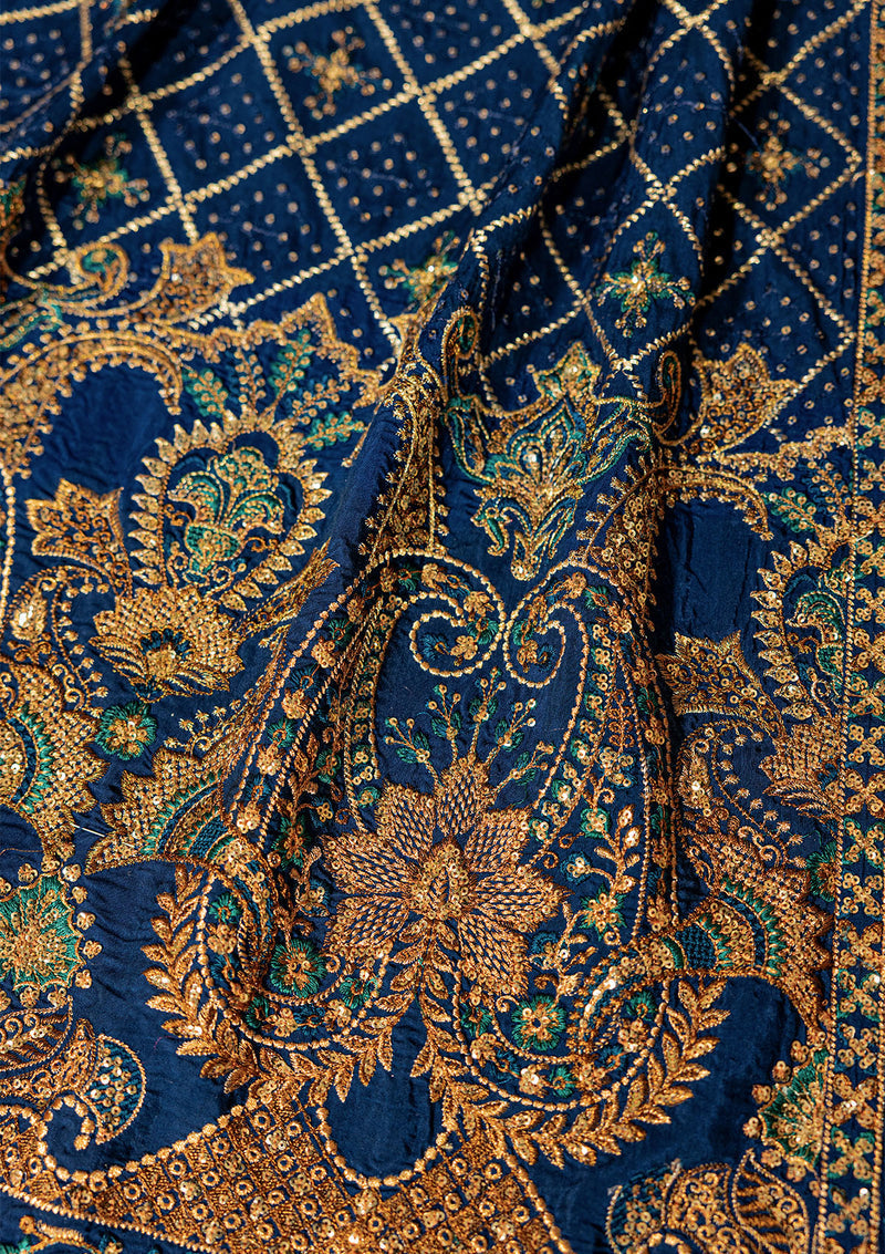 Aik Atelier | Wedding Festive 26 | ROYAL BLUE MEDIUM SILK SHAWL