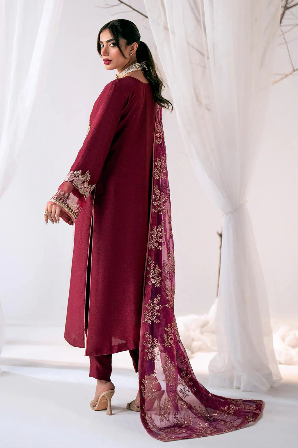 Ajr Couture | Luxe Pret Eid Drop | Scarlet