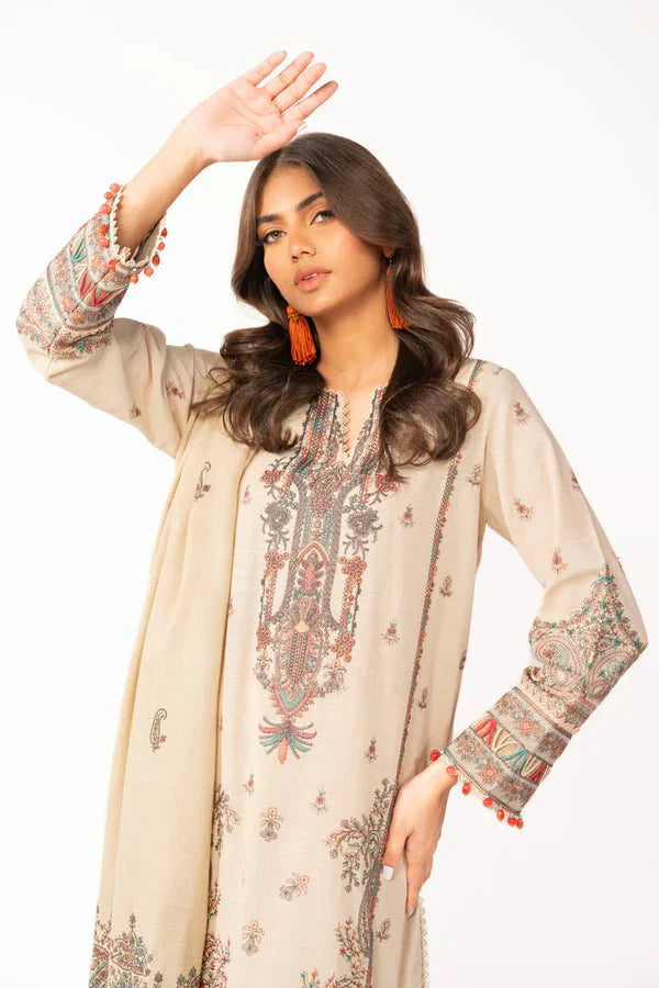 Alkaram | Shawl Collection | Beige