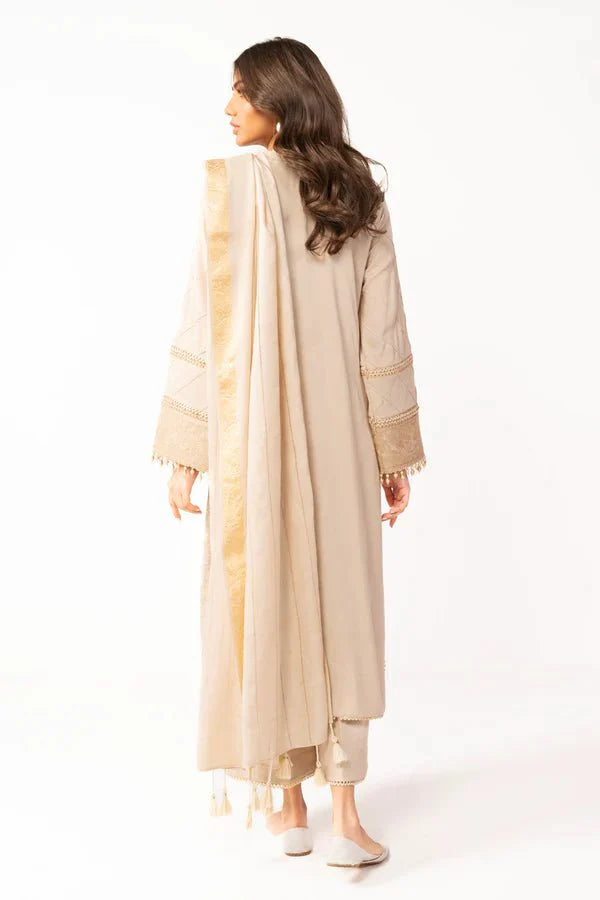 Alkaram | Shawl Collection | Cream