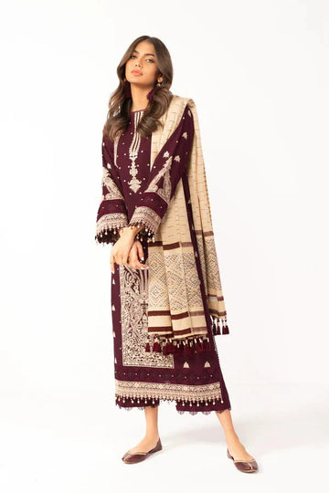 Alkaram | Shawl Collection | Maroon