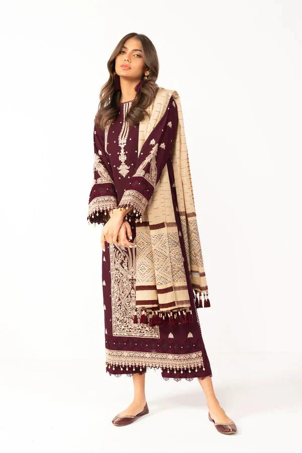 Alkaram | Shawl Collection | Maroon