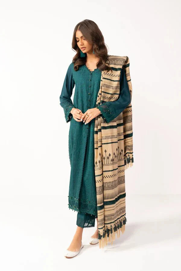 Alkaram | Shawl Collection | Teal Green