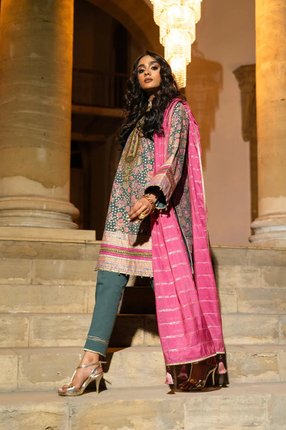 Alkaram | Spring Summer Festive 24 | Embroidered Dobby Bluish Grey