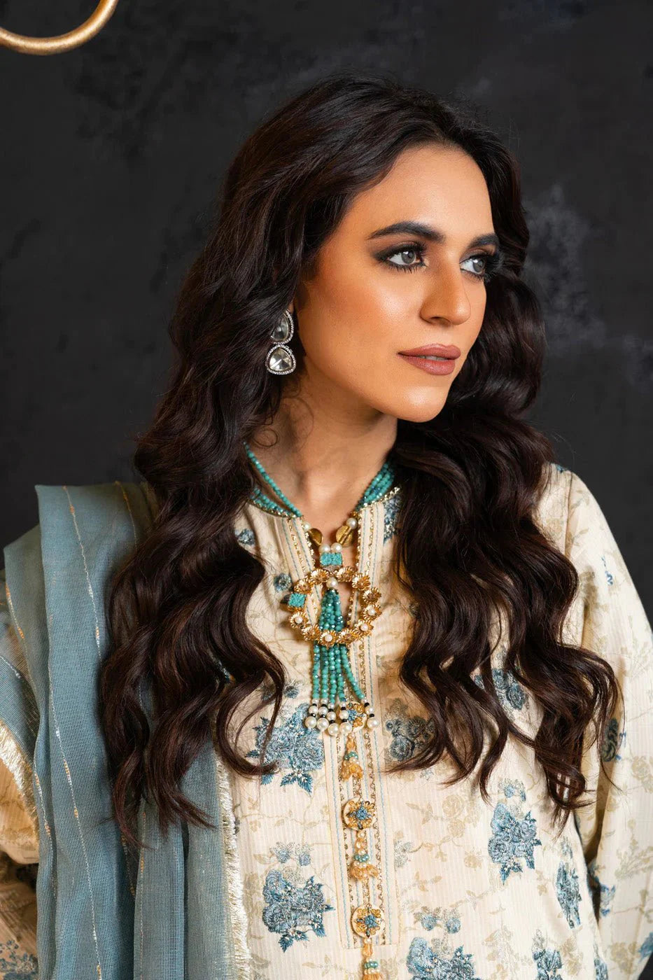 Alkaram | Spring Summer Festive 24 | Embroidered Dobby Cream