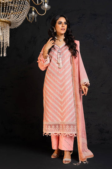 Alkaram | Spring Summer Festive 24 | Embroidered Lawn Light Pink