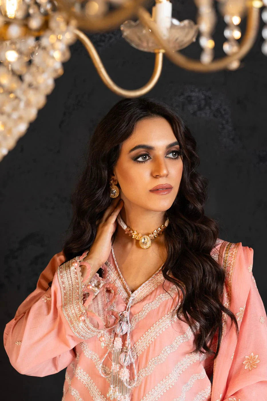 Alkaram | Spring Summer Festive 24 | Embroidered Lawn Light Pink