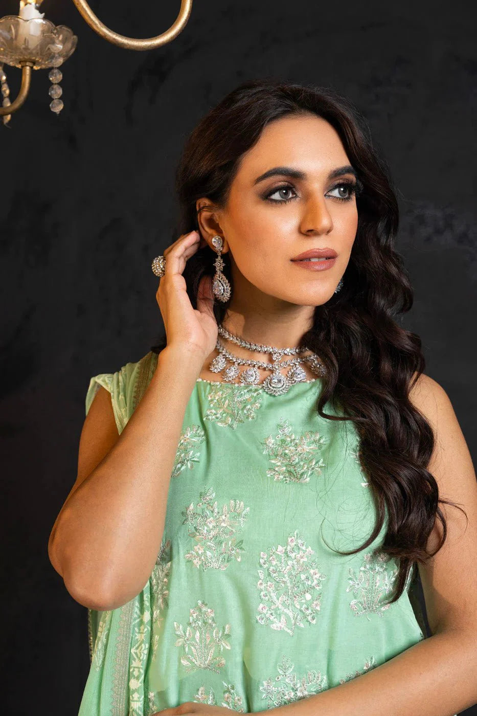 Alkaram | Spring Summer Festive 24 | Embroidered Lawn Mint