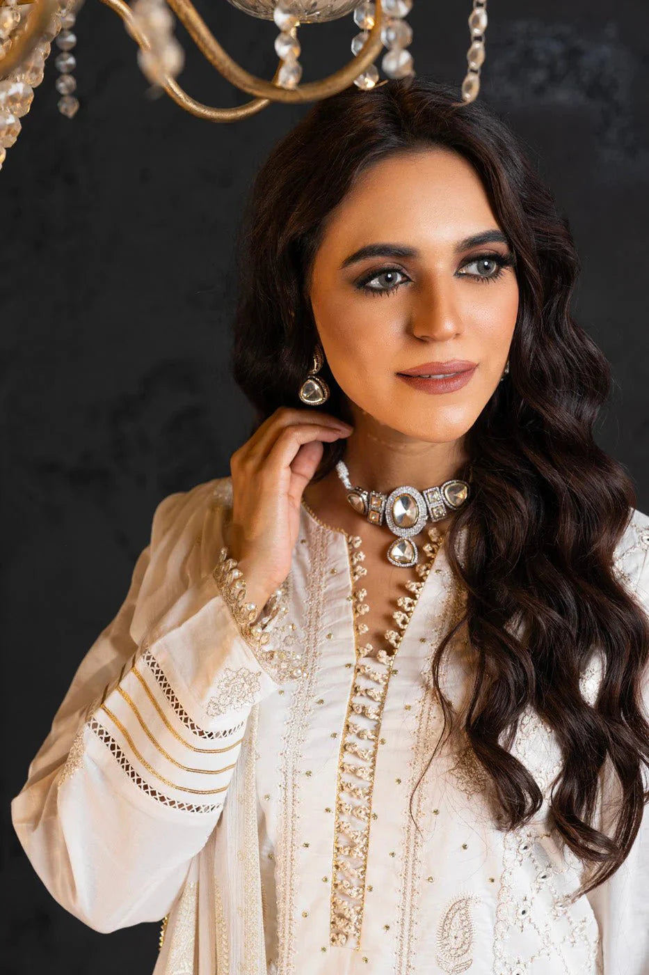 Alkaram | Spring Summer Festive 24 | Embroidered Lawn White