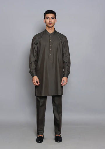 Pakistani Menswear | Amir Adnan - Basic Poly Viscose Tarmac Slim Fit Suit