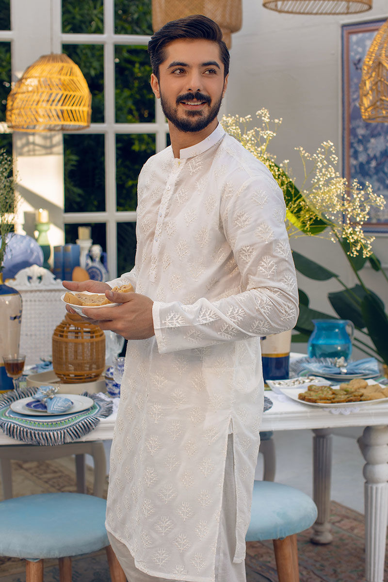 Pakistani Menswear | Ansab Jahangir | WHITE SYMPHONY