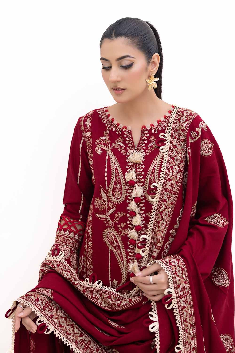 Gul Ahmed | Winter Collection 24 | Acrylic Dupatta AP-42009