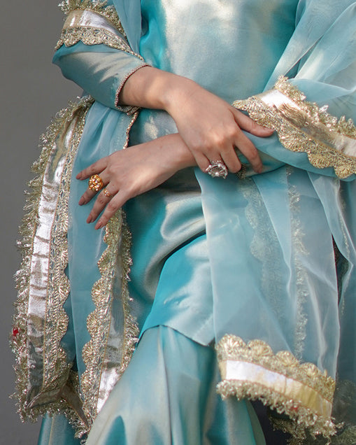 Zar | Gharara Formals | Aqua