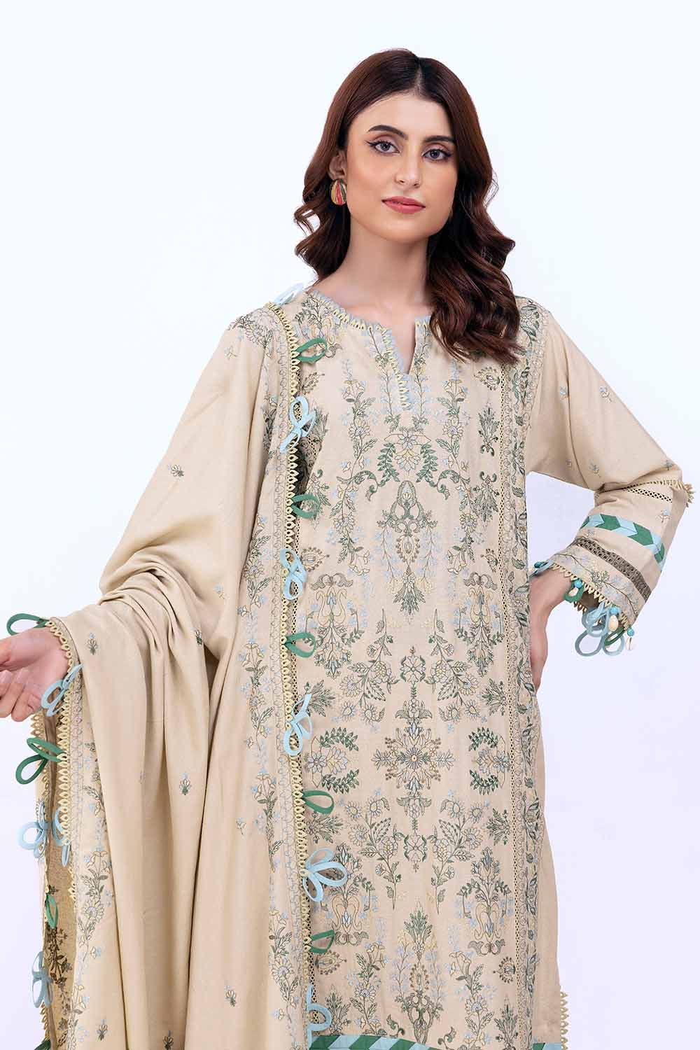 Gul Ahmed | Winter Collection 24 | Karandi Dupatta AY-42007