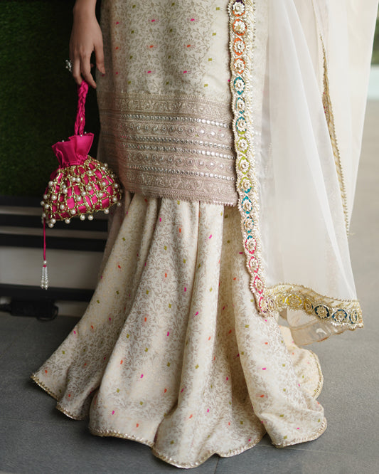 Zar | Gharara Formals | Off White