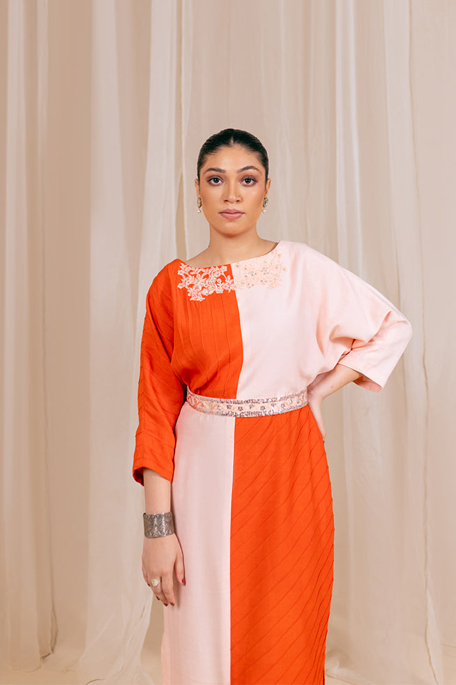 Fozia Khalid | Kaftaan | Coral Bloom