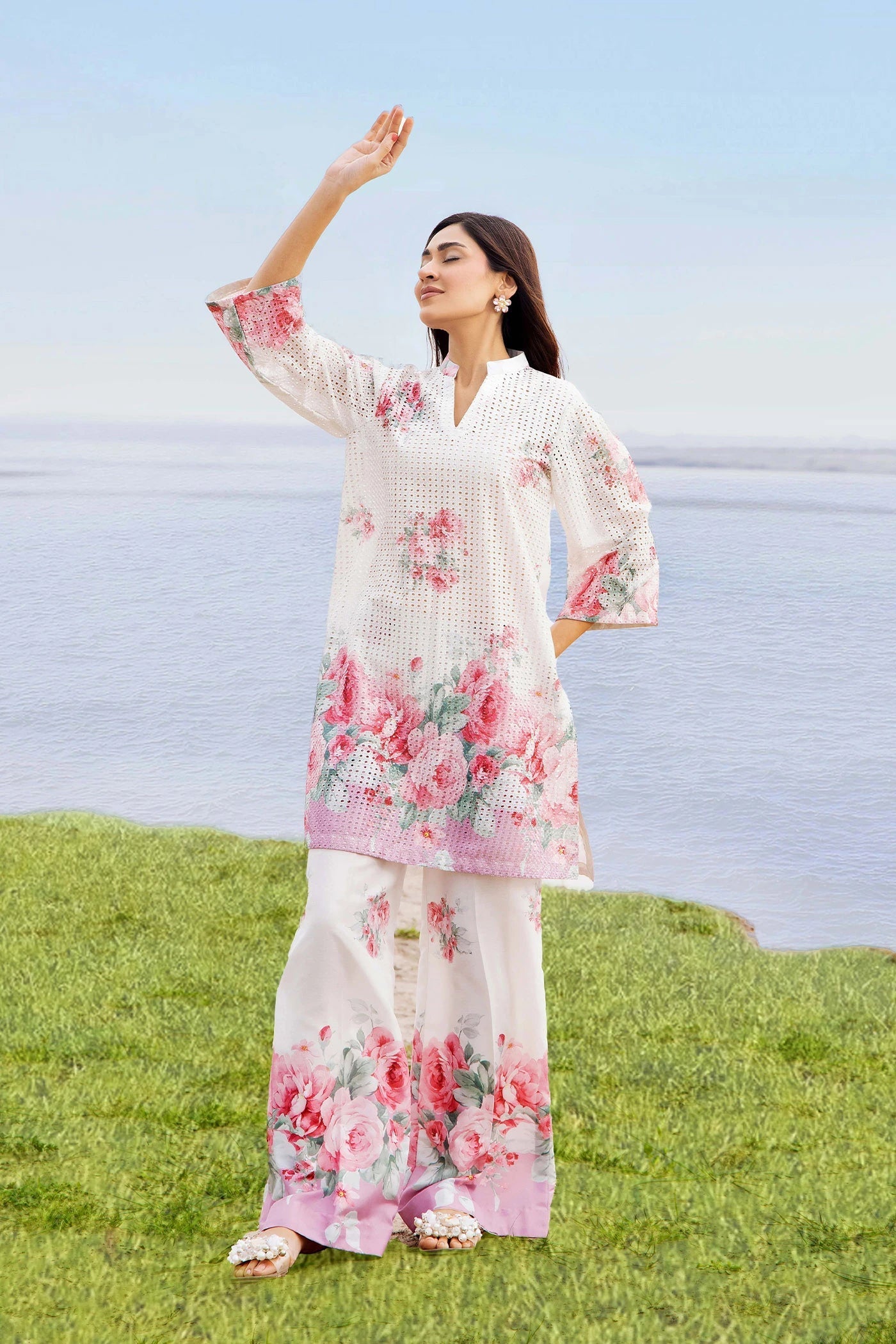 Adans Libas | Embrodiered Co Ord Sets | 4085