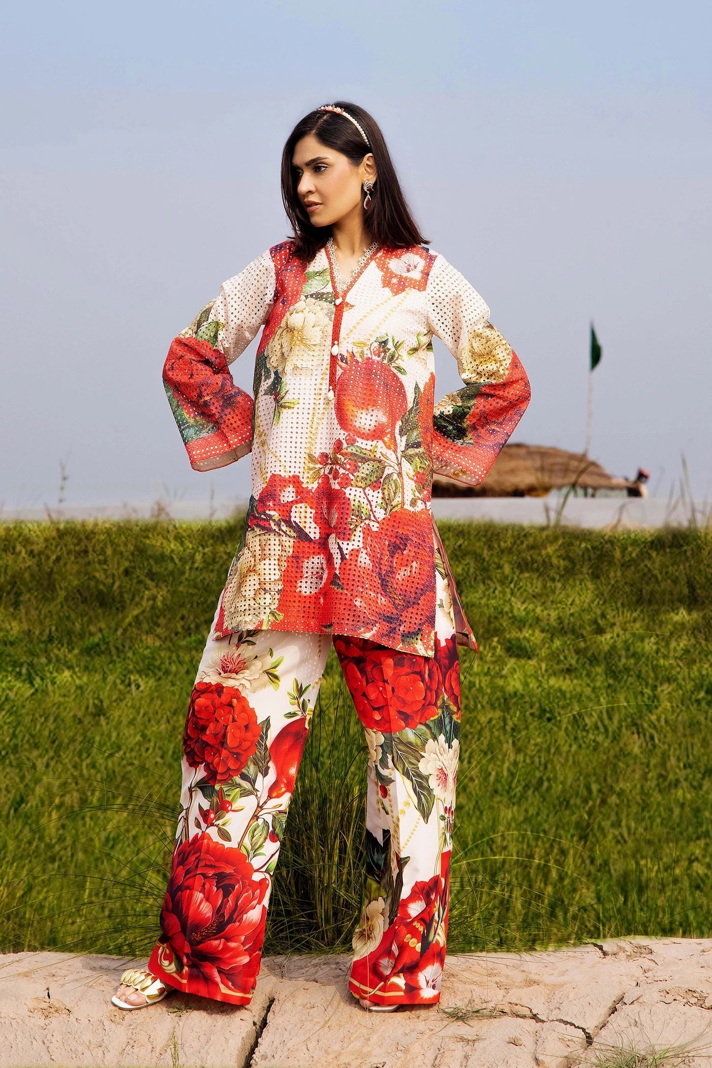 Adans Libas | Embrodiered Co Ord Sets | 4086