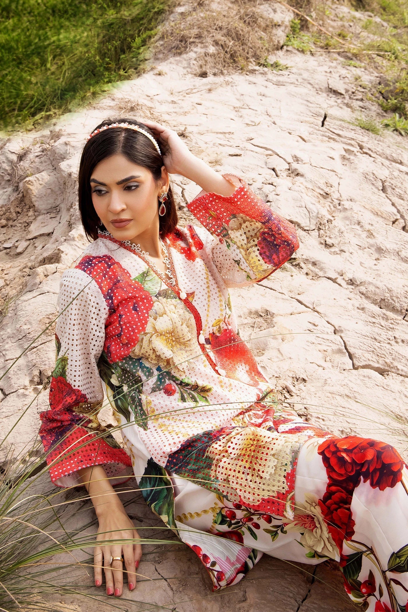 Adans Libas | Embrodiered Co Ord Sets | 4086