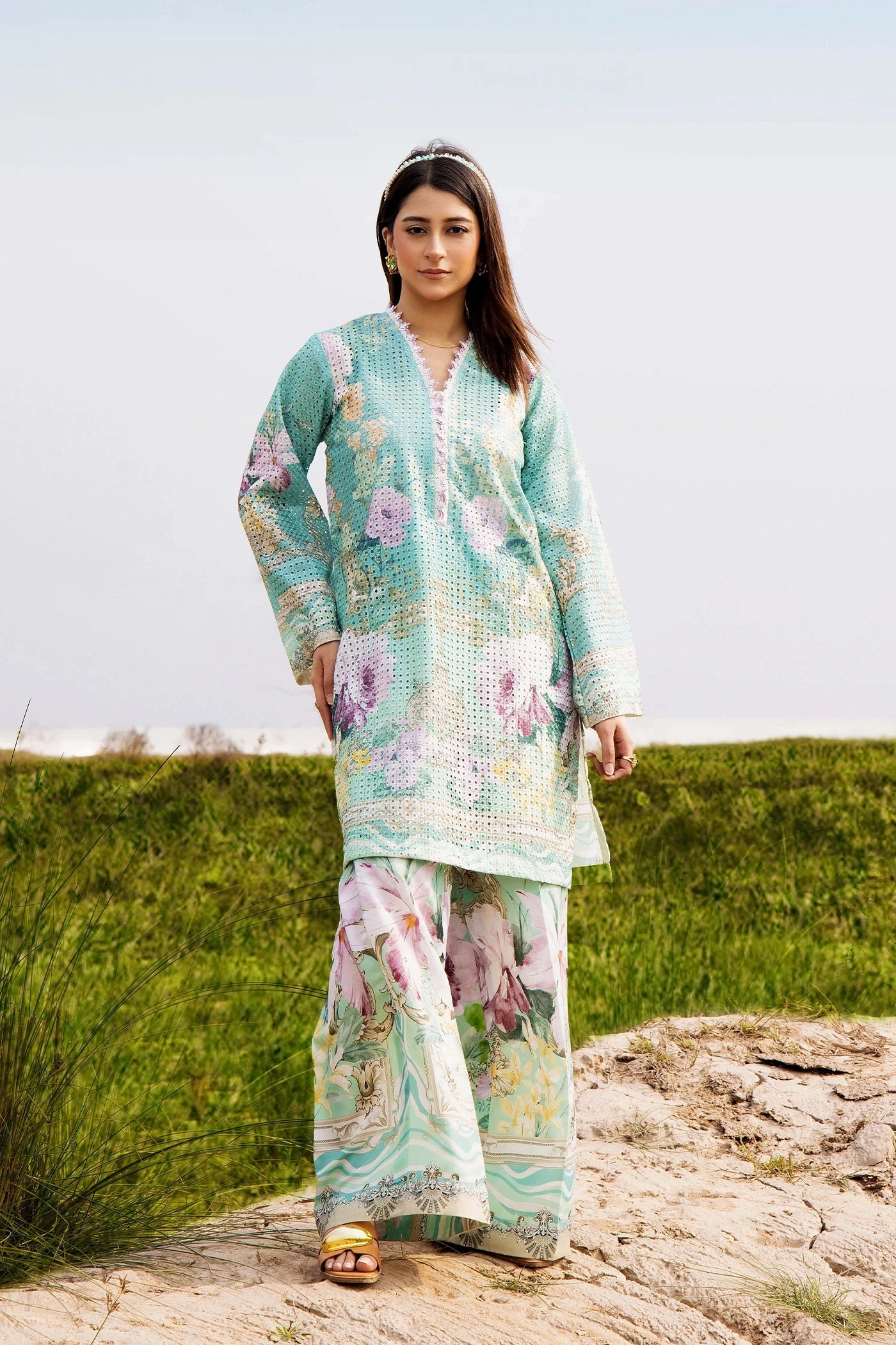 Adans Libas | Embrodiered Co Ord Sets | 4087