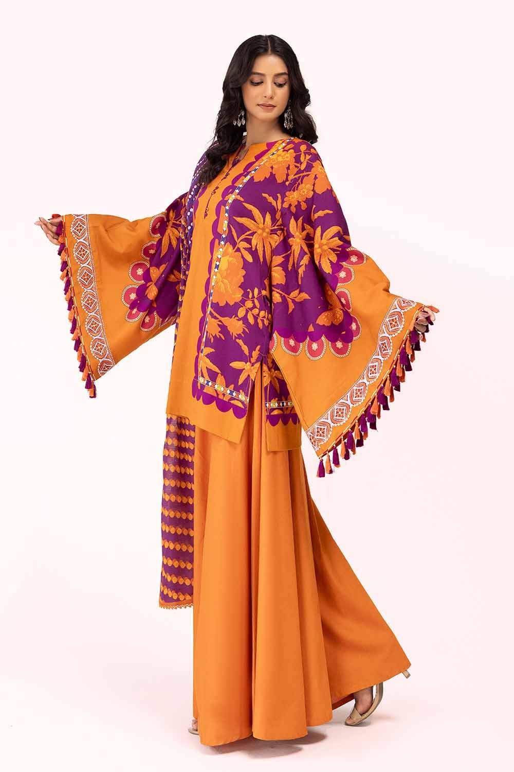Gul Ahmed | Winter Collection 24 | Cotton Net Dupatta CD-42008