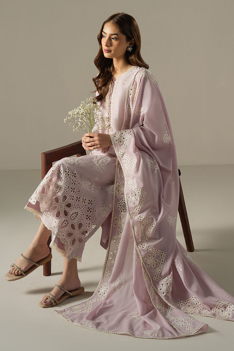 Cross Stitch | Chikankari Lawn 25 | LILAC BLOOM