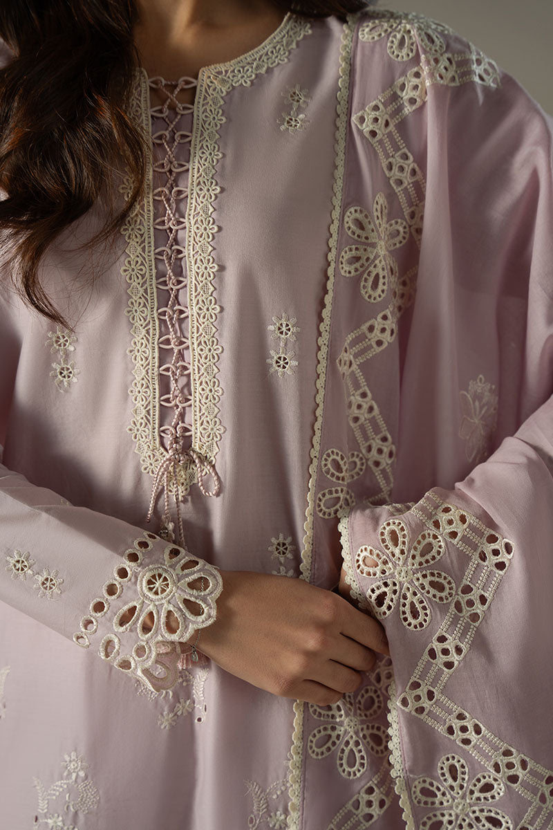 Cross Stitch | Chikankari Lawn 25 | LILAC BLOOM