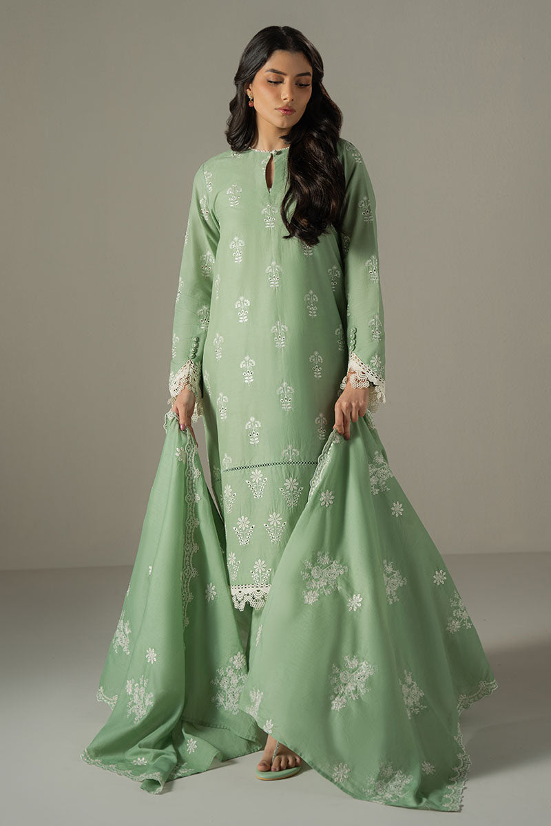 Cross Stitch | Chikankari Lawn 25 | SAGE GARDEN