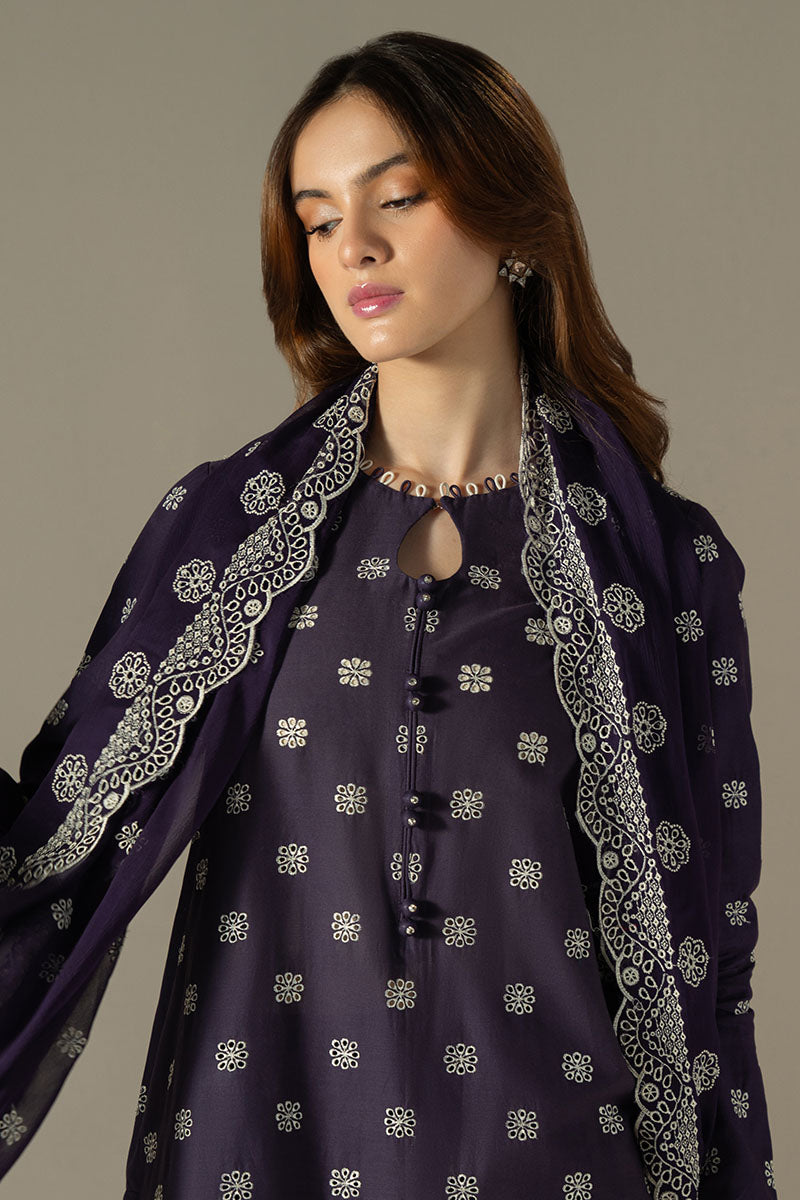 Cross Stitch | Chikankari Lawn 25 | INDIGO ROYAL