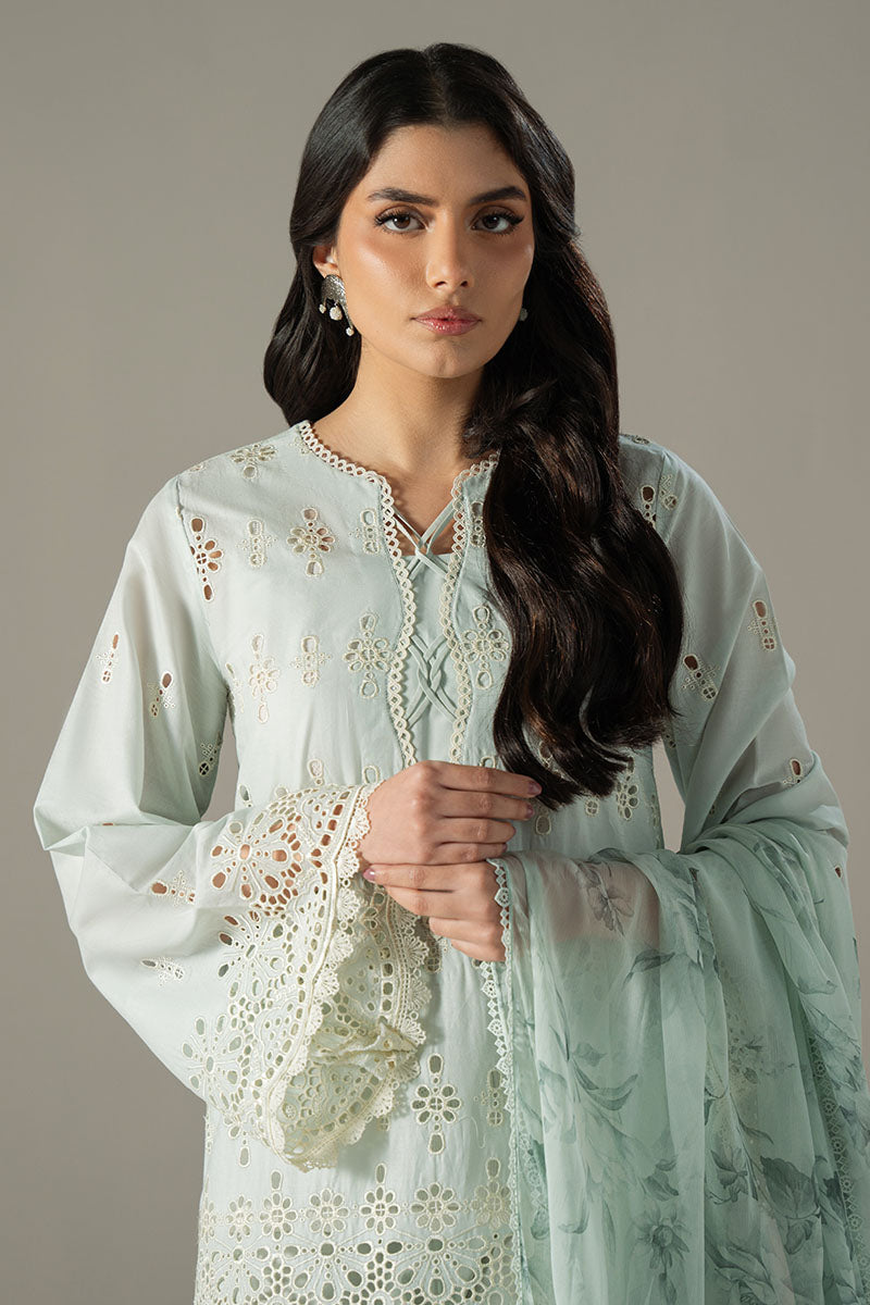 Cross Stitch | Chikankari Lawn 25 | BLUE AURA