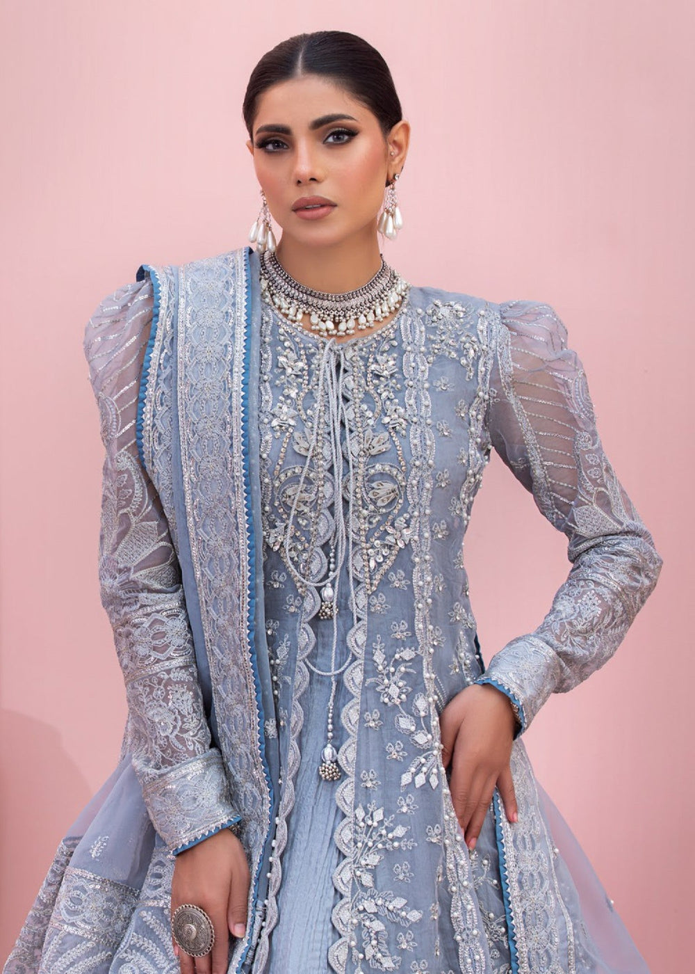 Diara Couture | Tabeer Formals | POGT-01-02 - GREY BLUE