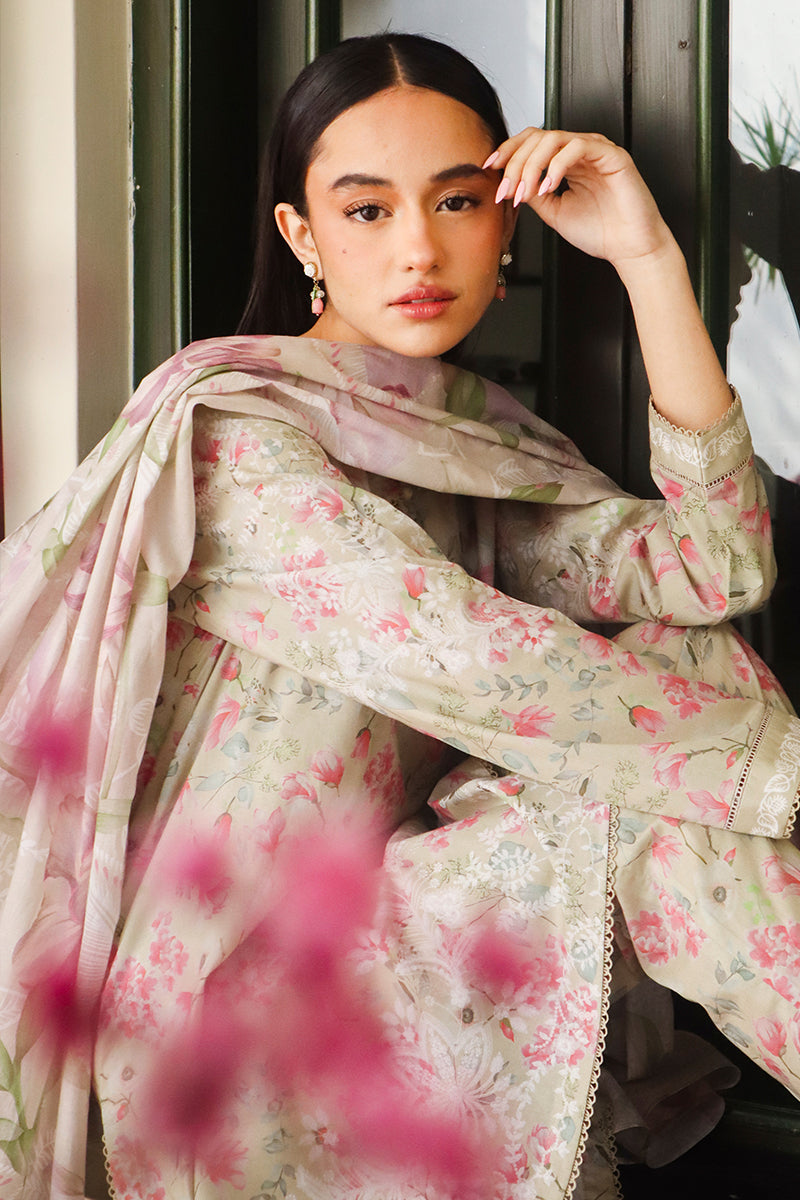 Cross Stitch | Printed Lawn | OLIVE AURA
