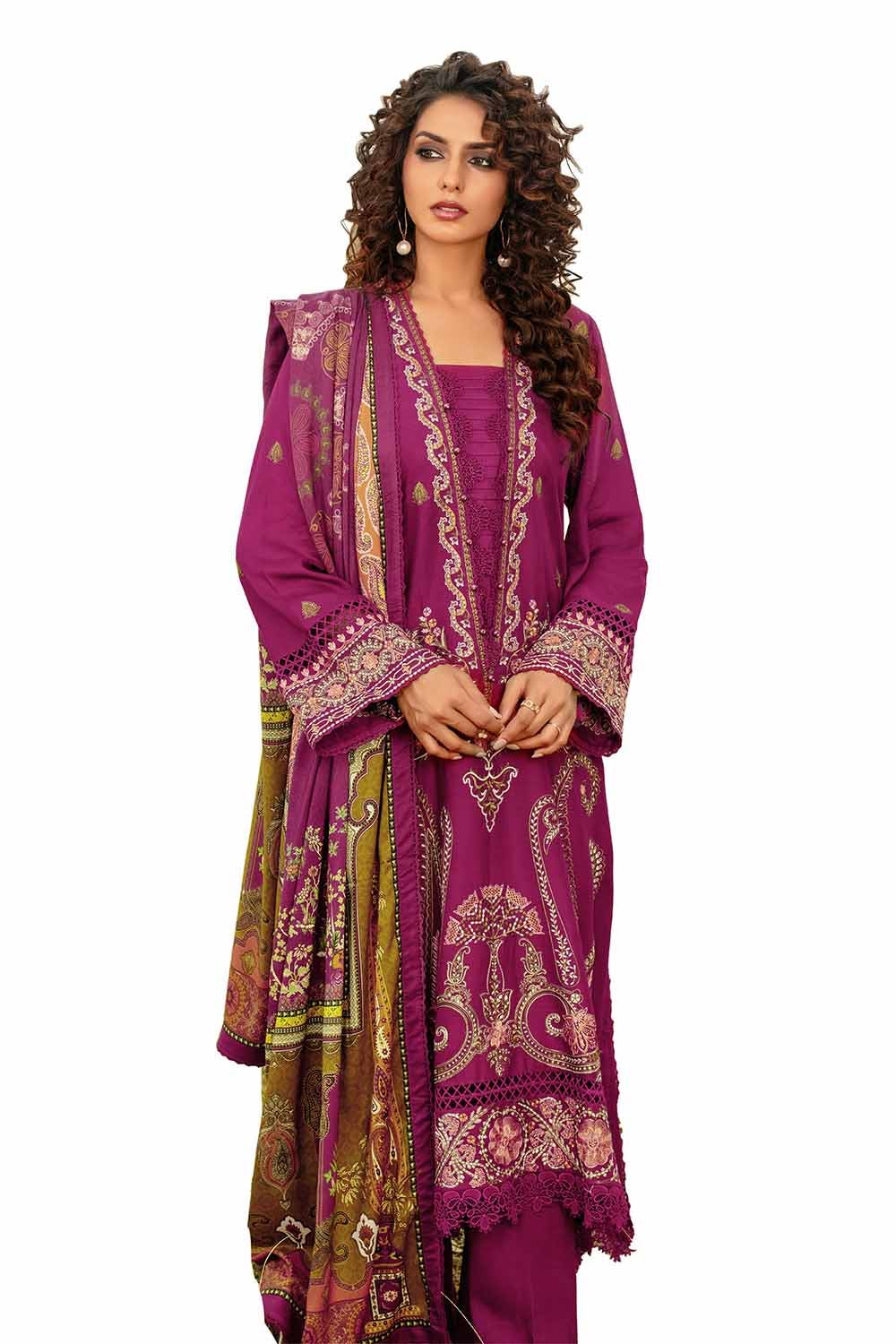 Gul Ahmed | Winter Collection 24 | Cotail Suit with Printed Twill Cotton Linen Dupatta CV-32011