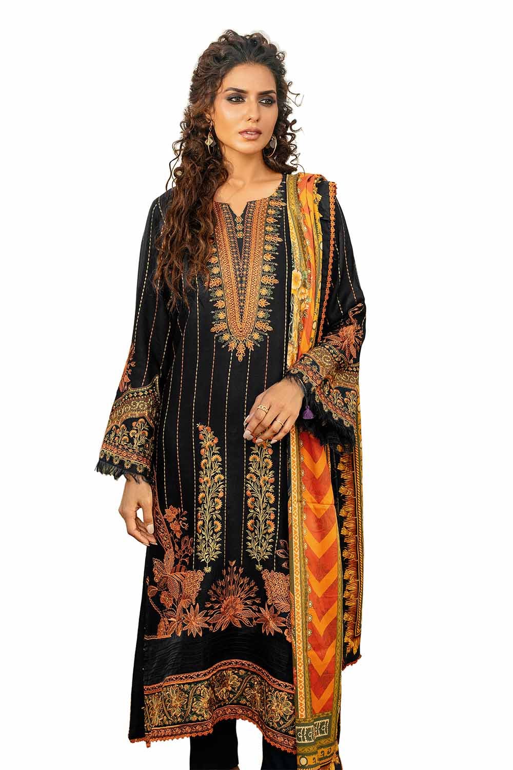 Gul Ahmed | Winter Collection 24 | Cotail Suit with Printed Twill Cotton Linen Dupatta CV-32015
