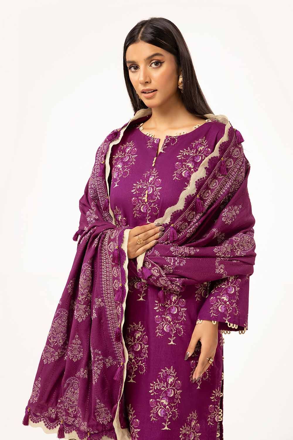 Gul Ahmed | Winter Collection 24 | Twill Cotton Linen Dupatta CV-42010