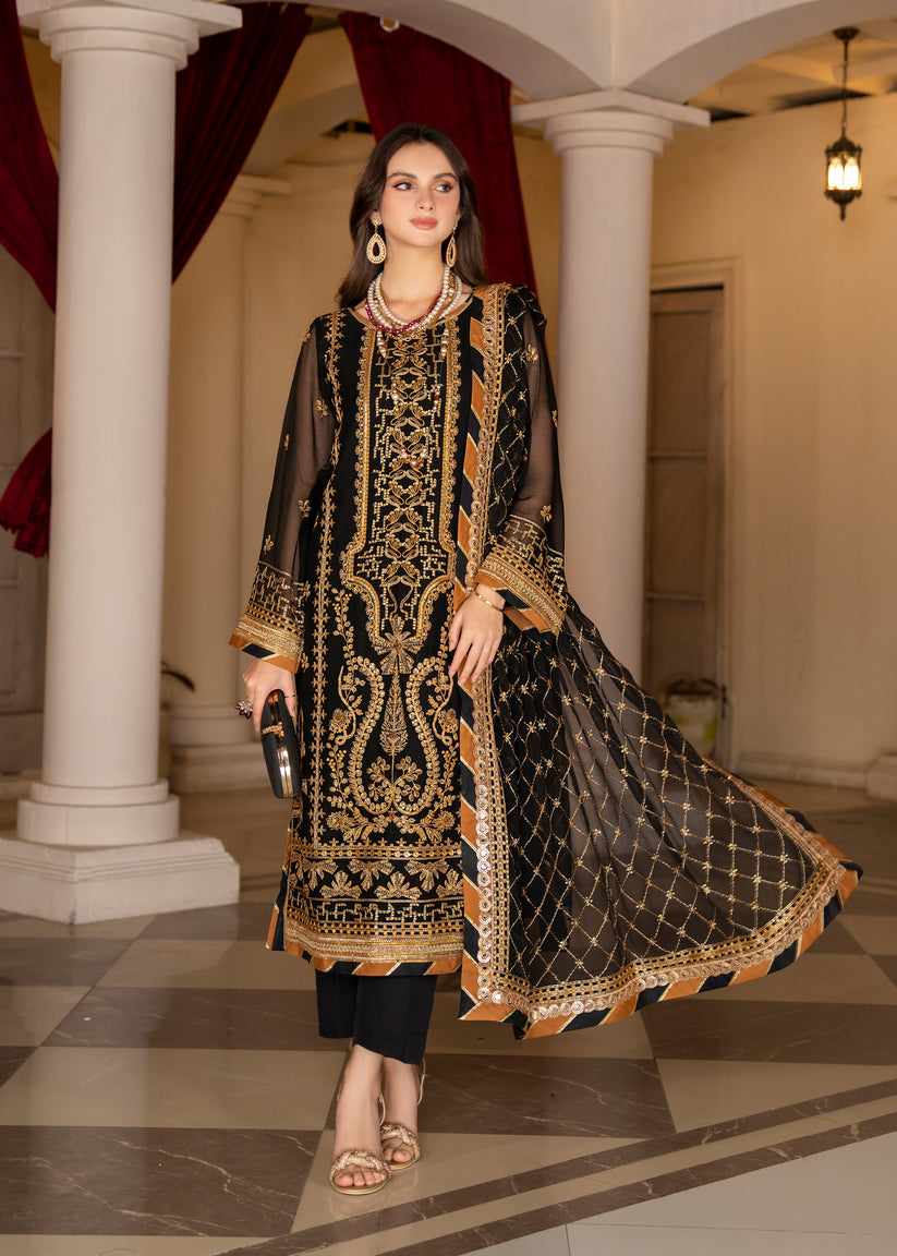 Strawberry | Rimjhim Chiffon Collection | FLS-RJ-001
