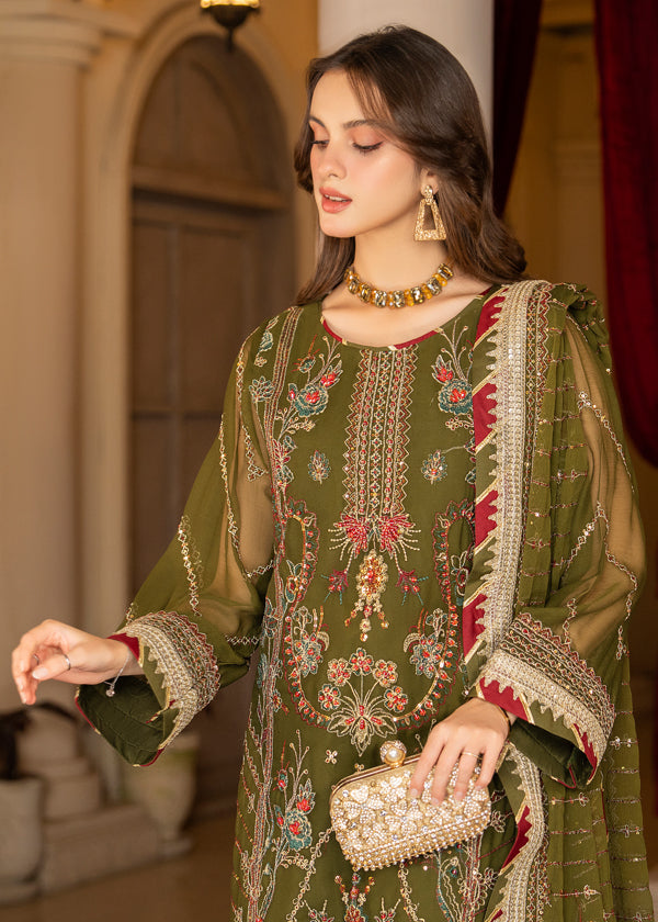 Strawberry | Rimjhim Chiffon Collection | FLS-RJ-002