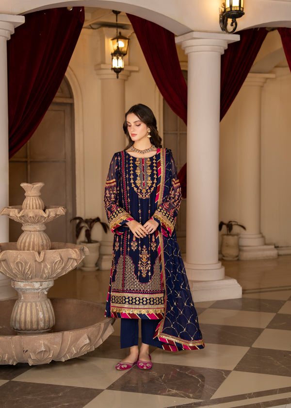 Strawberry | Rimjhim Chiffon Collection | FLS-RJ-005