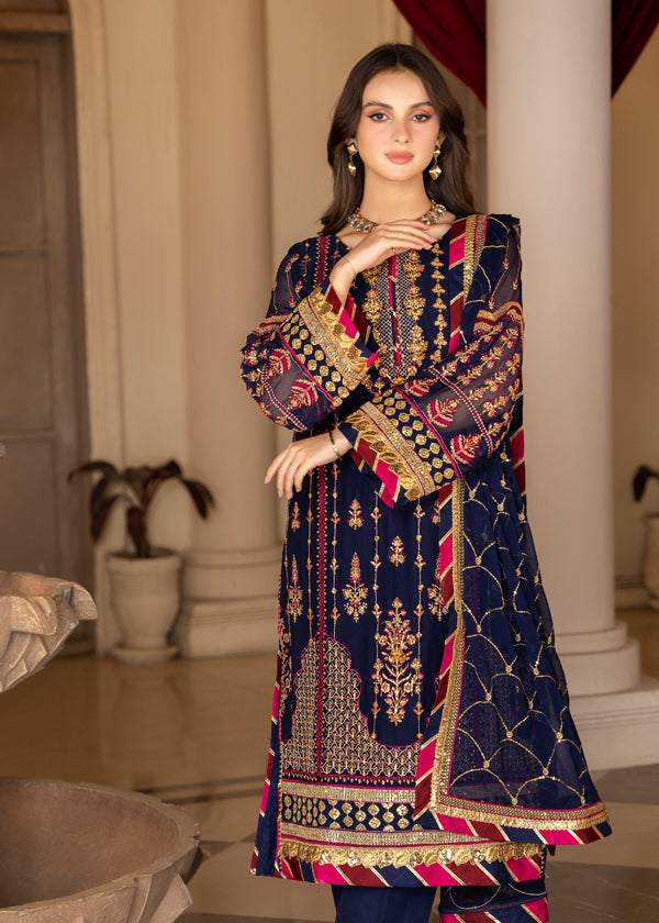 Strawberry | Rimjhim Chiffon Collection | FLS-RJ-005