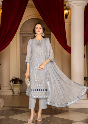 Strawberry | Rimjhim Chiffon Collection | FLS-RJ-008