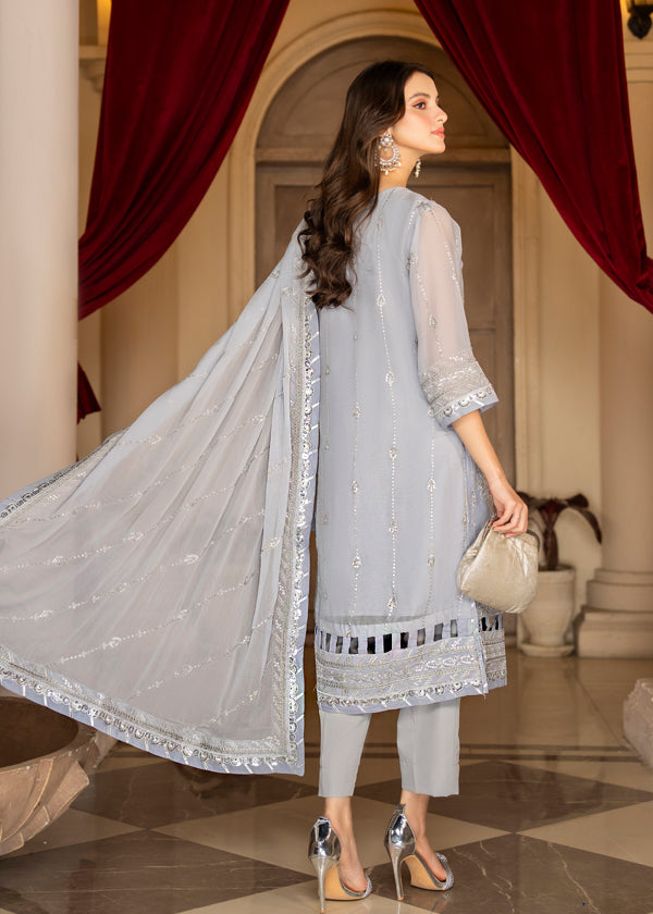 Strawberry | Rimjhim Chiffon Collection | FLS-RJ-008