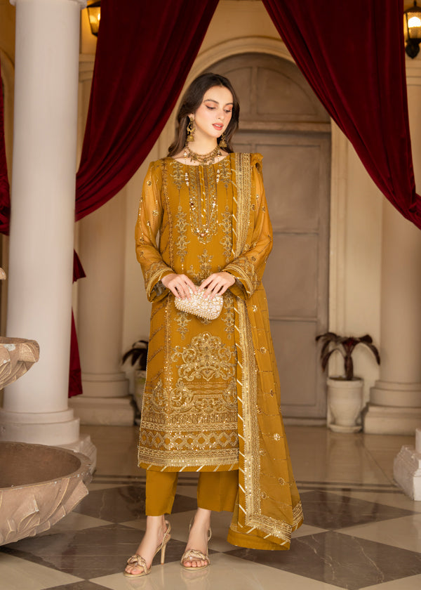 Strawberry | Rimjhim Chiffon Collection | FLS-RJ-009