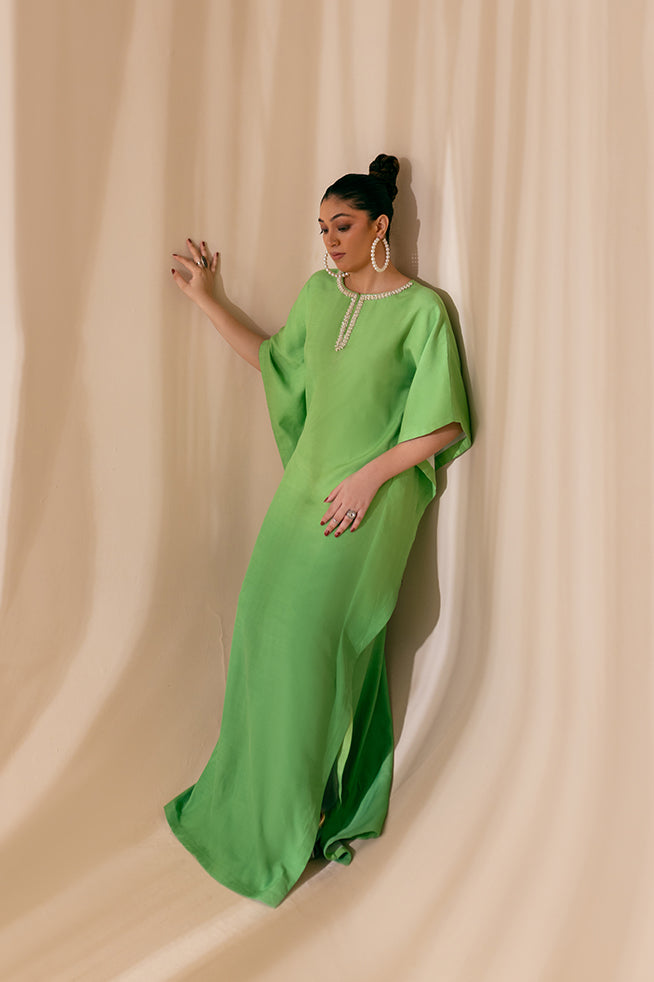Fozia Khalid | Kaftaan | Mint Dusk