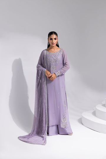 Amani | Aira Festive Wear | ZARIN â Gota Embellished Georgette Shirt with Wide-Leg Pants &amp; Mukesh Dupatta