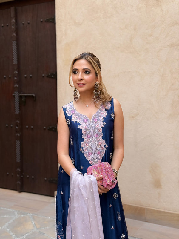 Layla Chatoor | Luxury Pret | Navy Paisley