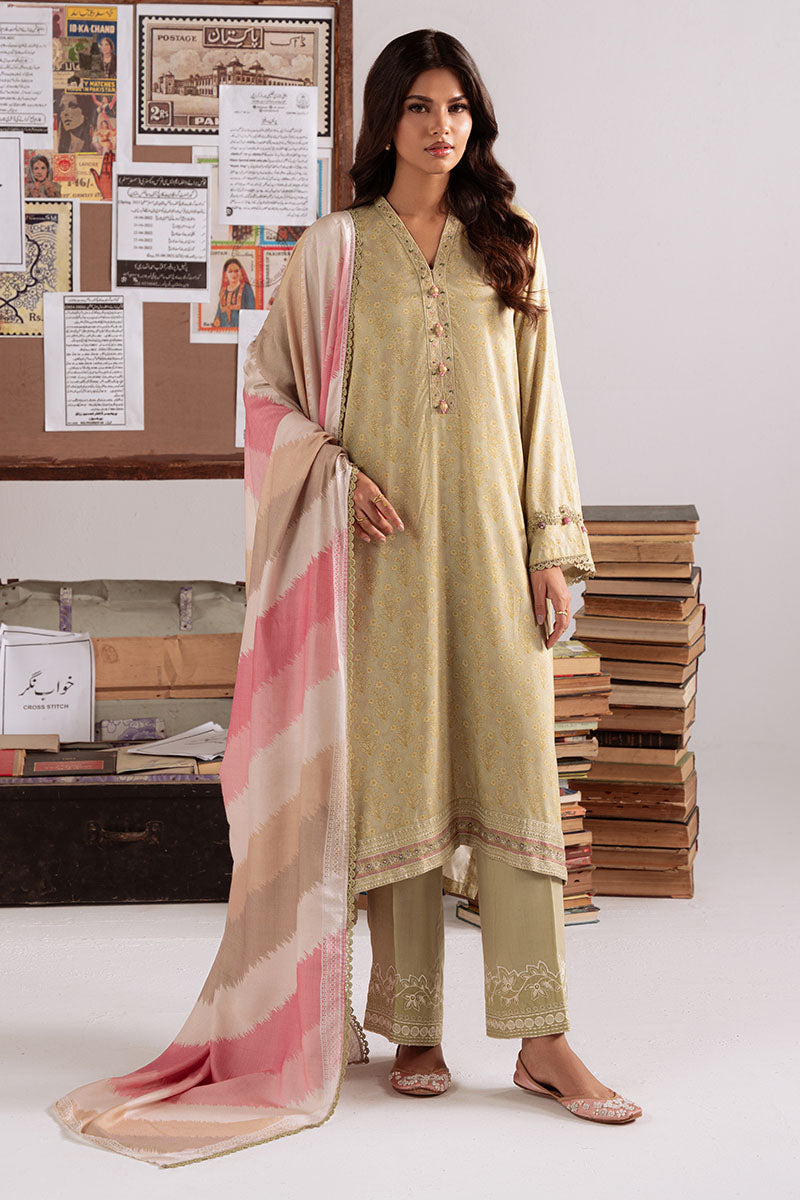 Cross Stitch | Khaddar Linen 25 | SAGE GARLAND